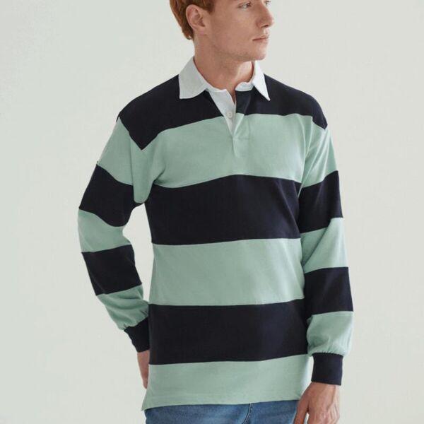 SEWN STRIPE L/S RUGBY SHIRT Thumbnail