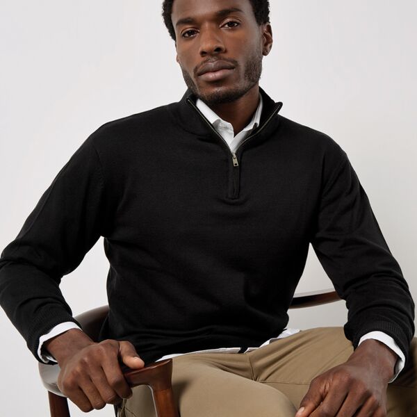 Kustom Kit Regular Fit Arundel 1/4 Zip Sweater Thumbnail