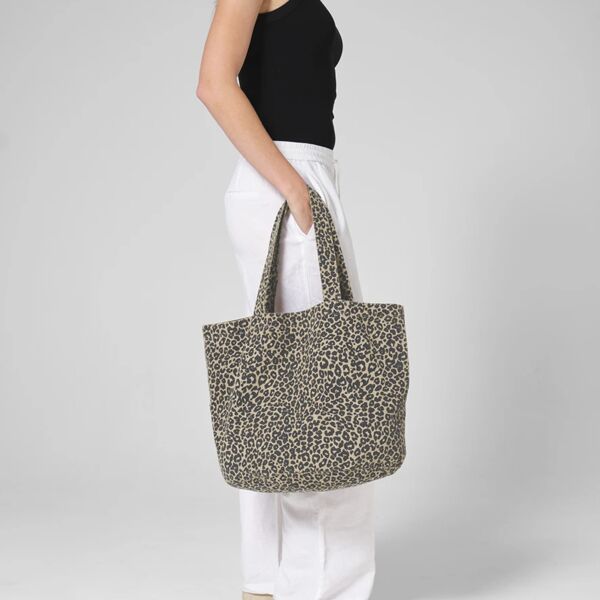 Westford Mill Leopard Print Canvas Shopper Thumbnail
