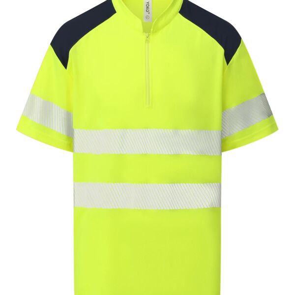 Yoko Mandarin Collar Zip Piqué Polo Shirt Thumbnail