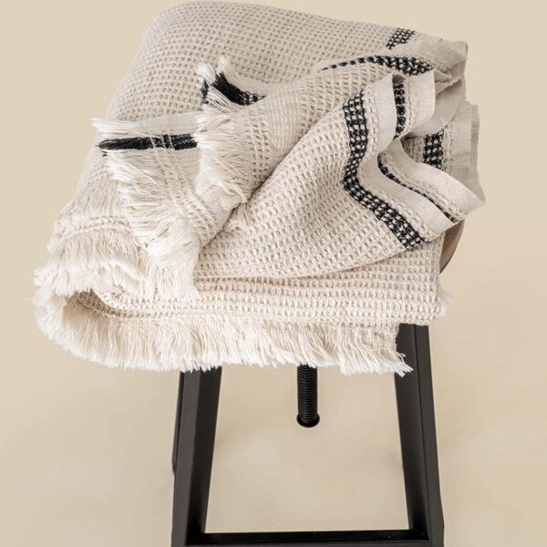 Spasso Honeycomb Striped Plaid Fouta Thumbnail