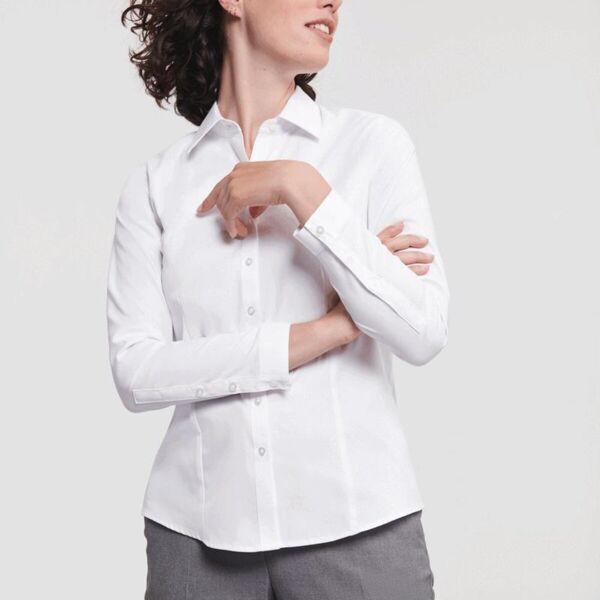LADIES L/S HERRINGBONE SHIRT Thumbnail