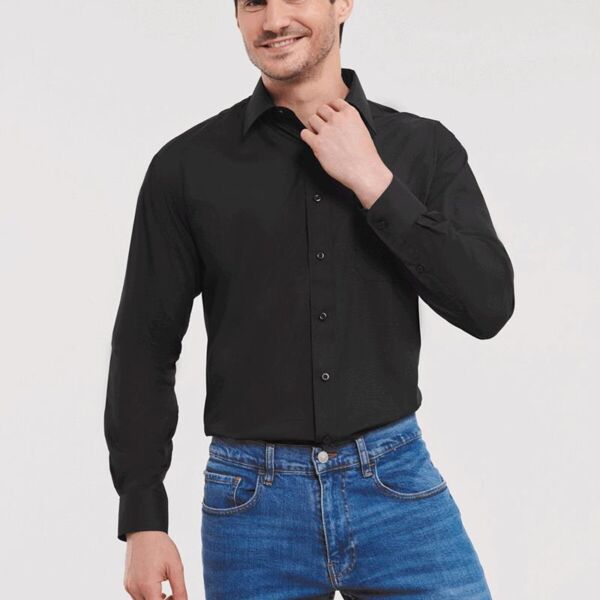 MENS LONG SLEEVE POLYCOTTON POPLIN SHIRT Thumbnail