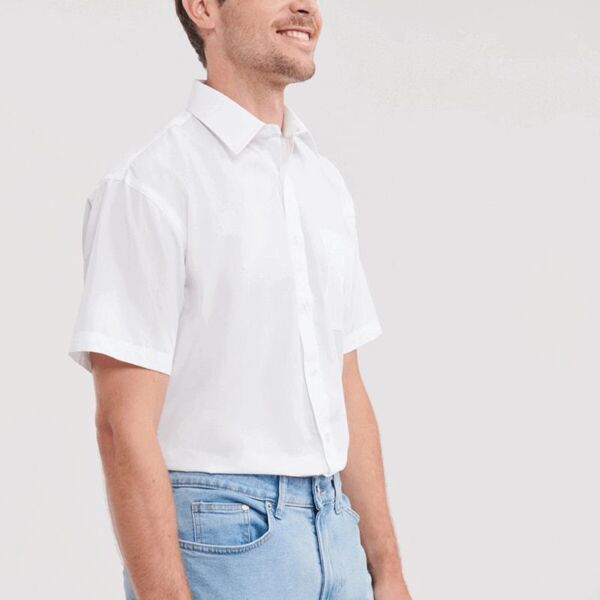 MENS SHORT SLEEVE POLYCOTTON POPLIN SHIRT Thumbnail