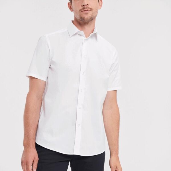 MENS SHORT SLEEVE FITTED STRETCH SHIRT Thumbnail
